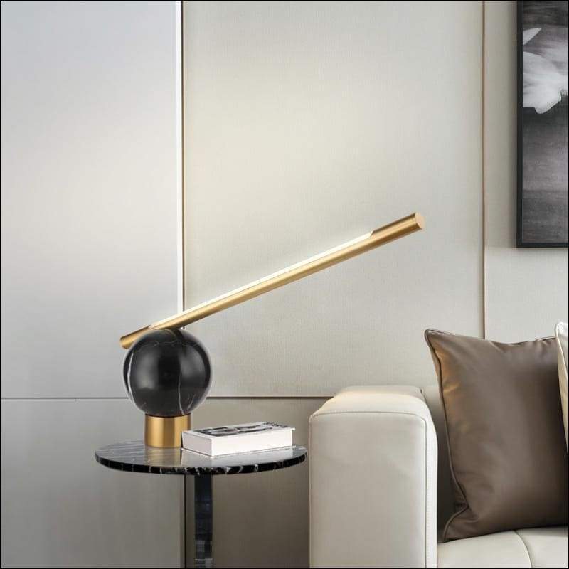 Designer Golden Black Marble Table Lamp