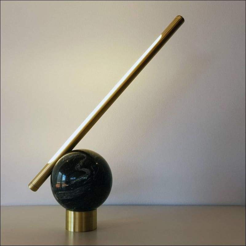 Designer Golden Black Marble Table Lamp