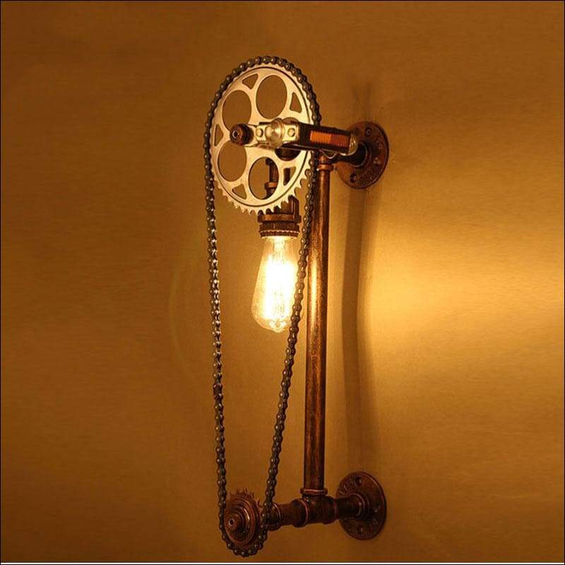 Edison Bicycle Chain Wall lamp