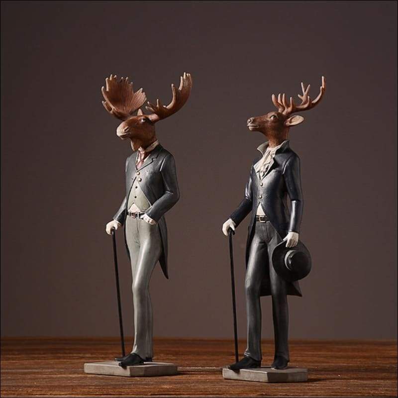 Handmade Gentlemen Sir Elk Sculpture