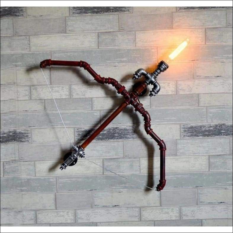 Industrial Cupid Arrow Pipe Wall Lamp