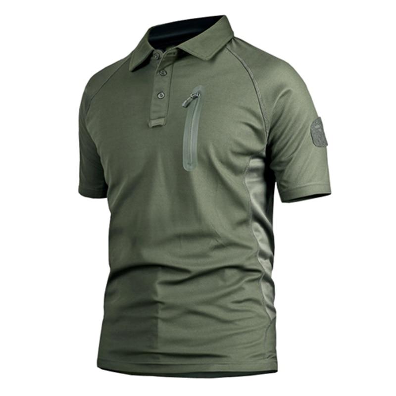 T-shirts Men Summer Short Sleeve Quick Dry Tactical Tshirts Breathable Sports And Outdoors - Enrils